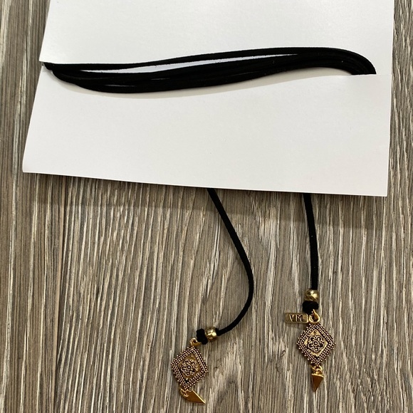 NWT Vanessa Mooney Suede Wrap Necklace w/ Diamonds - Picture 5 of 5